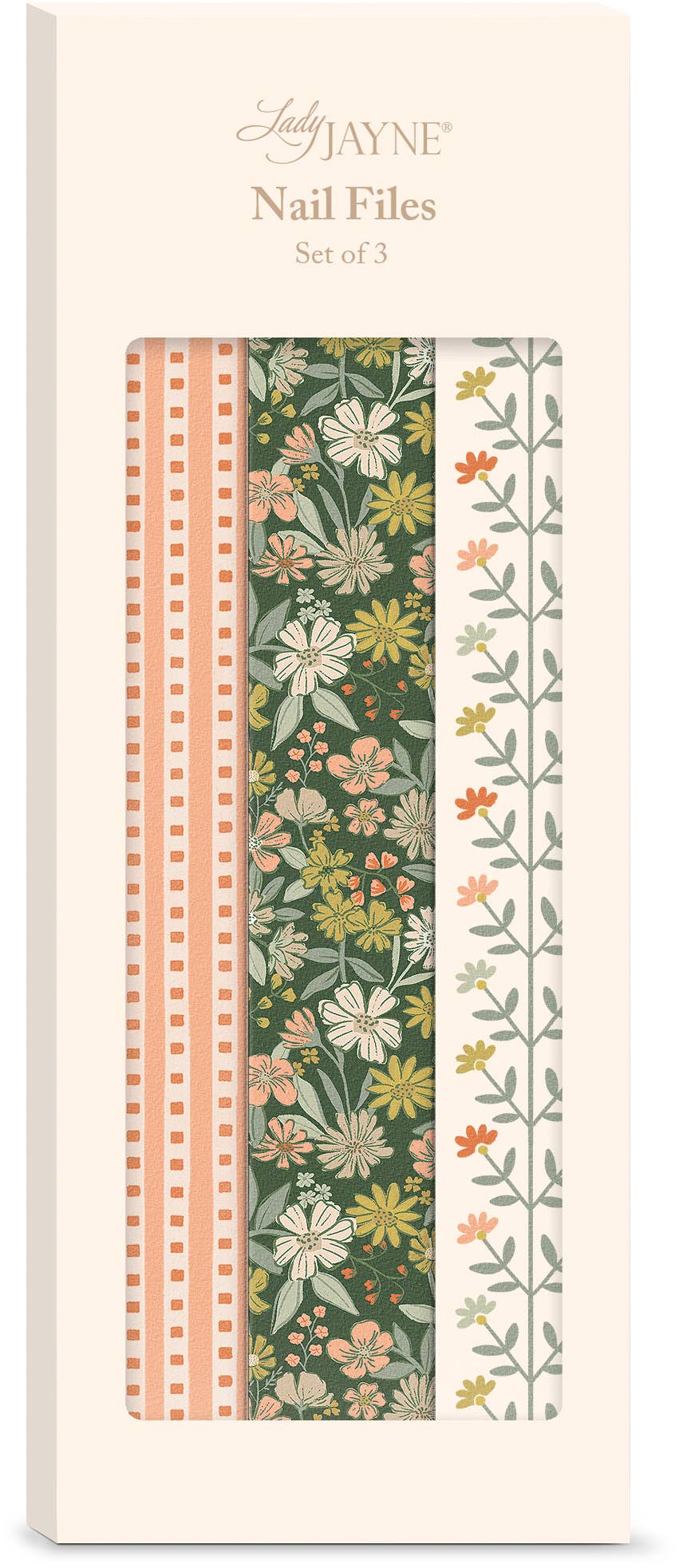 Forest Coral Floral Nail File Set