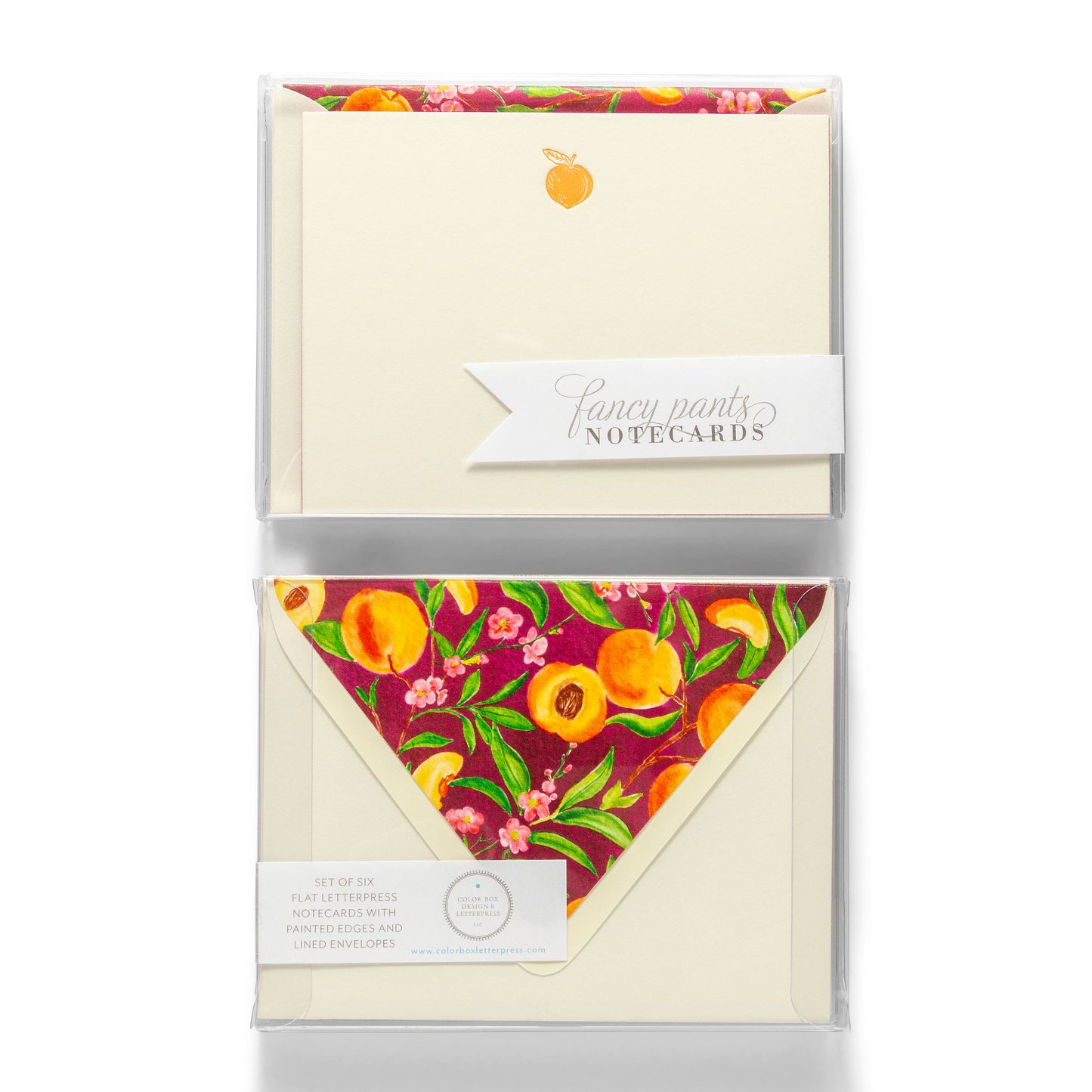 Peach | Fancy Pants Letterpress Flat Notecards