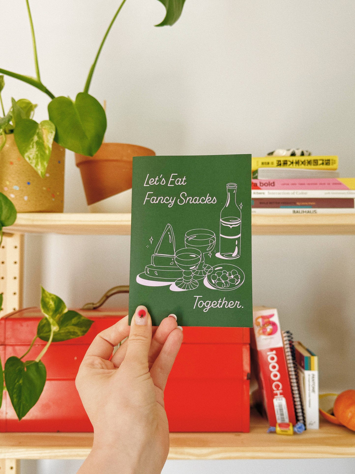 Let's Eat Fancy Snacks - Invitation / Greeting Card