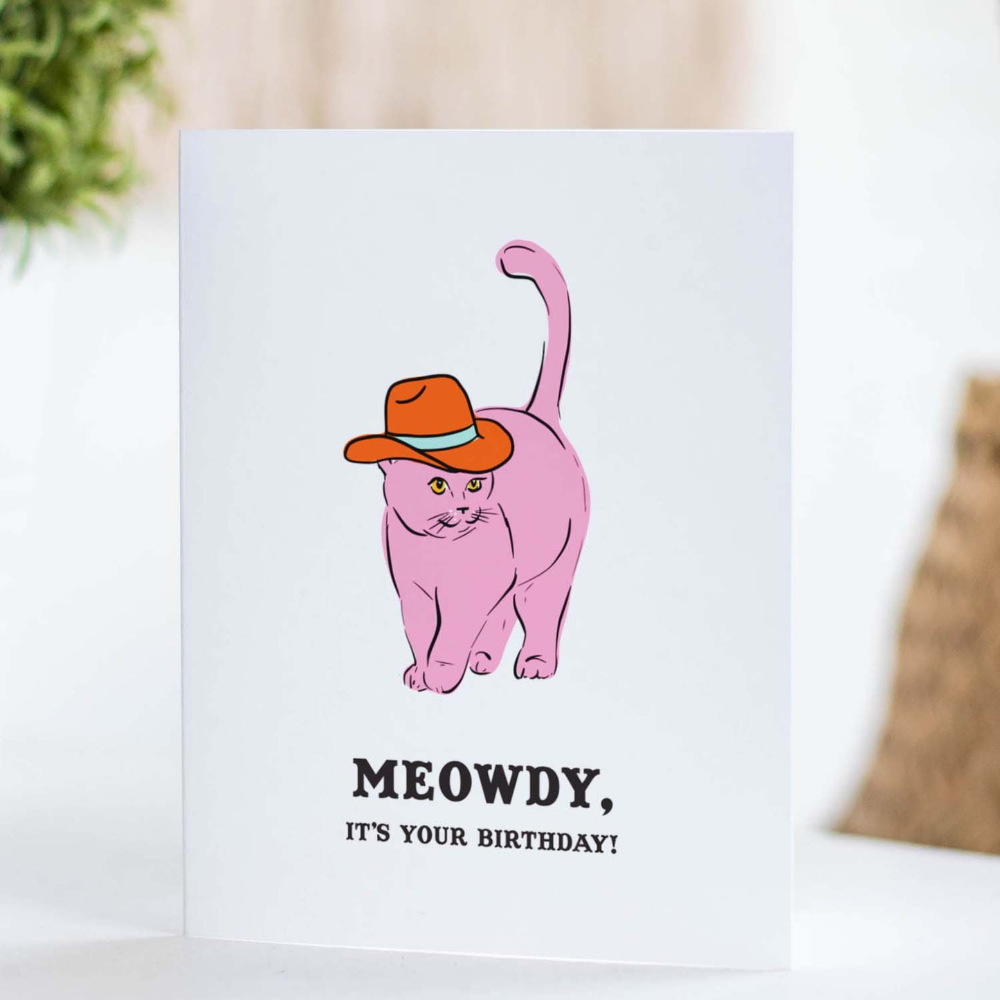 Meowdy Birthday A2 Greeting Card
