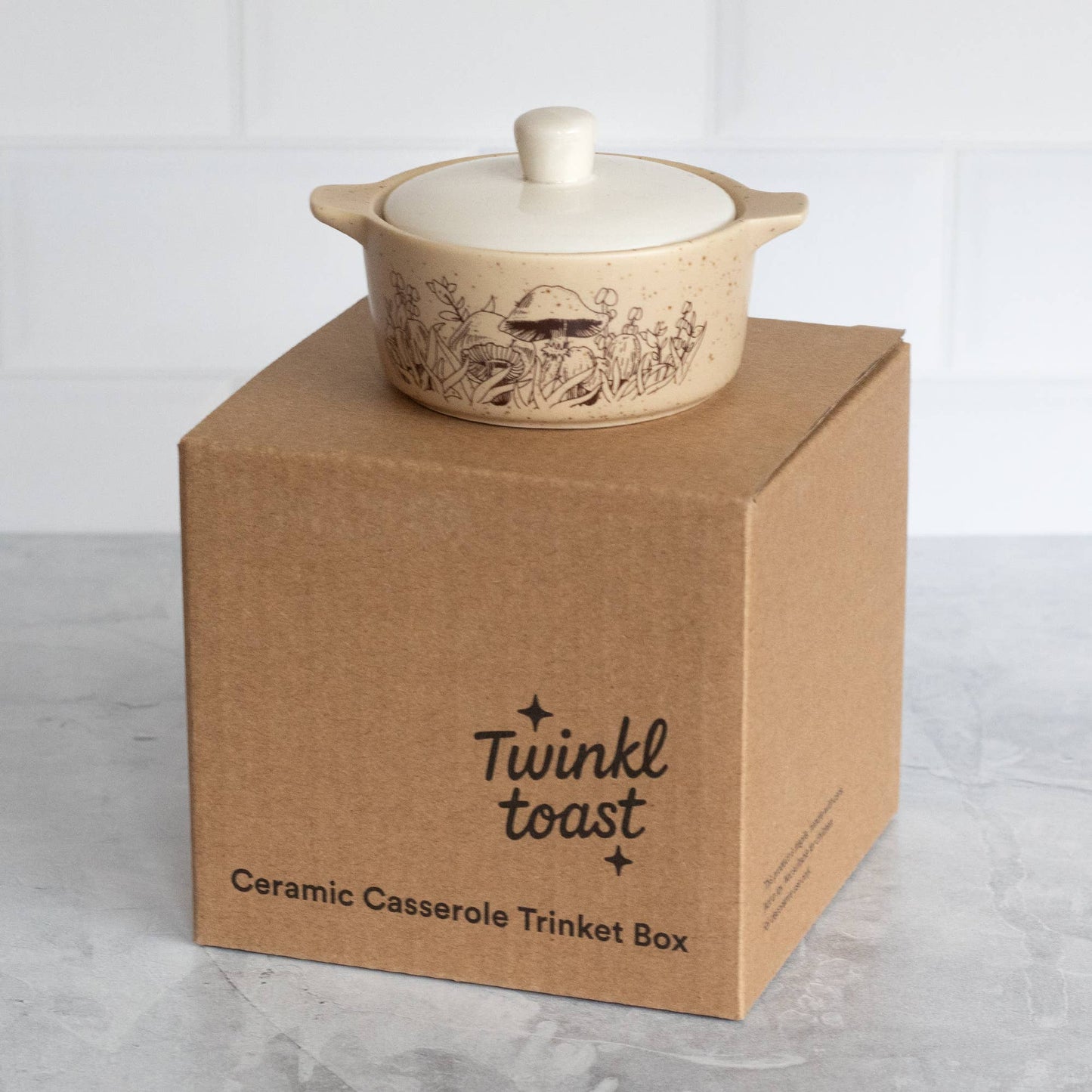Pyrex-Inspired Forest Fancies Casserole Ceramic Trinket Box