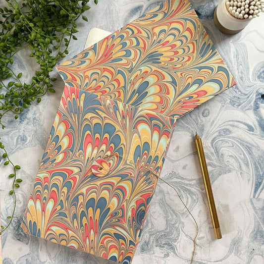 Monarch Notebook | Handmade, Marbled by Hand, FSC Paper