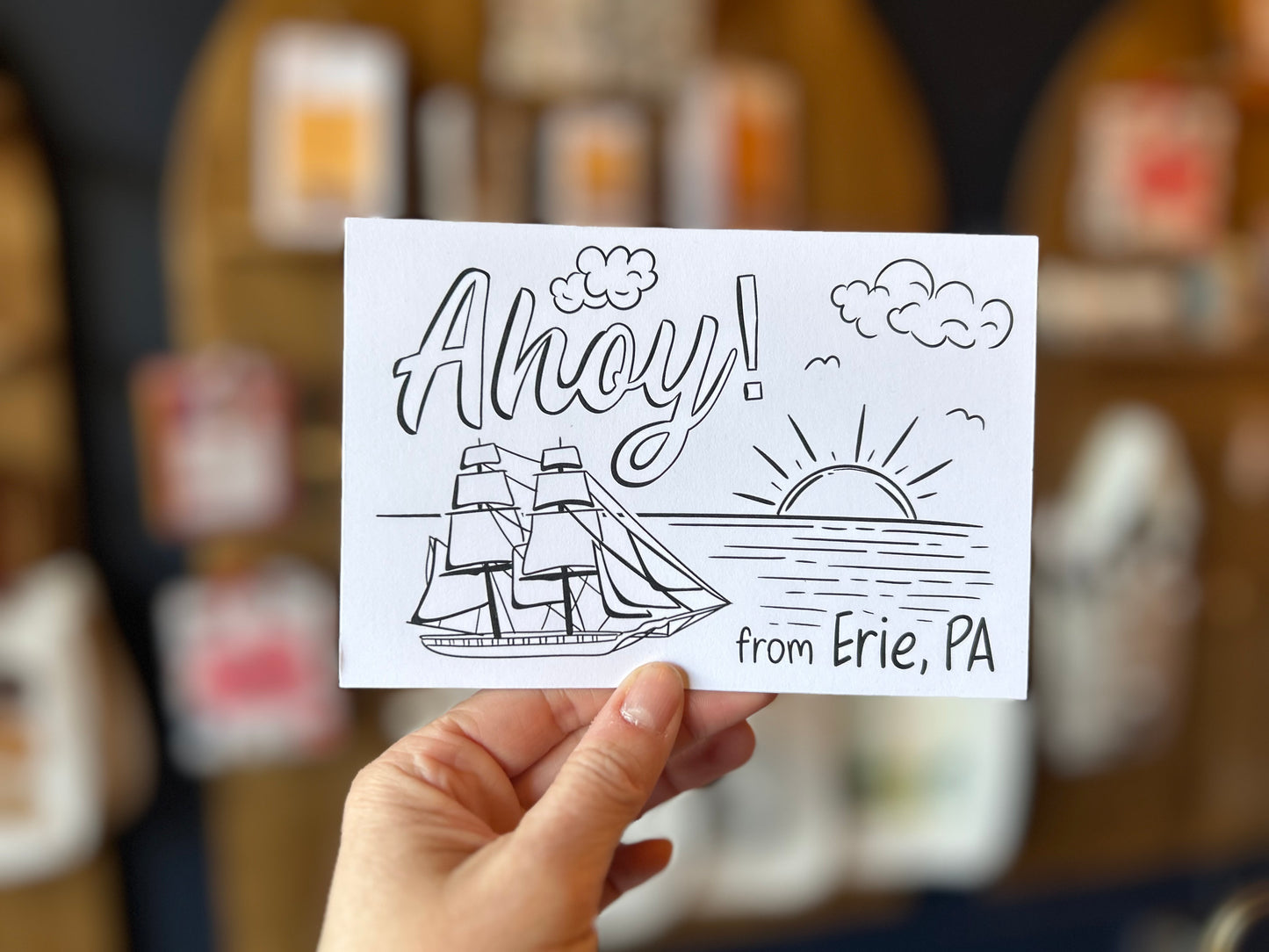 Coloring Ahoy Postcard