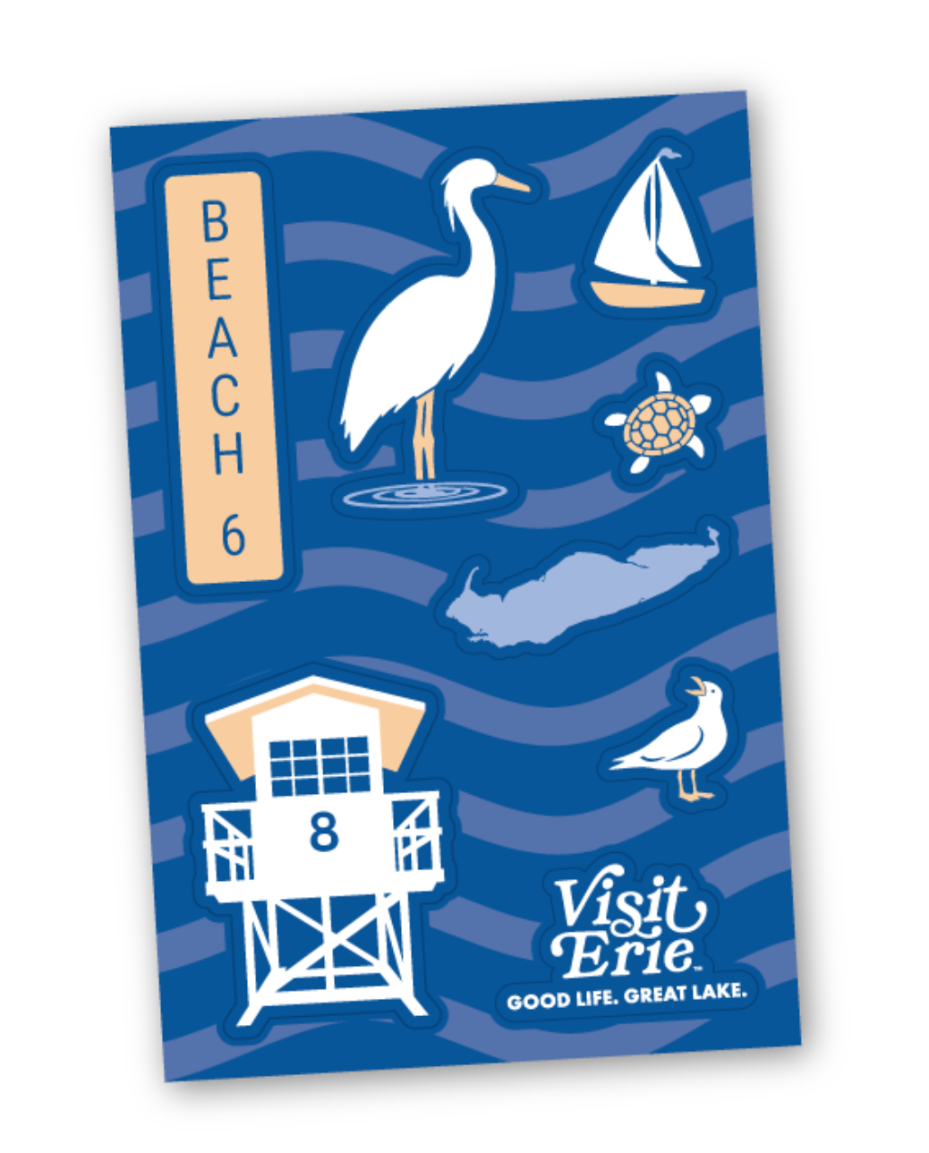 Visit Erie Beach Sticker Sheet