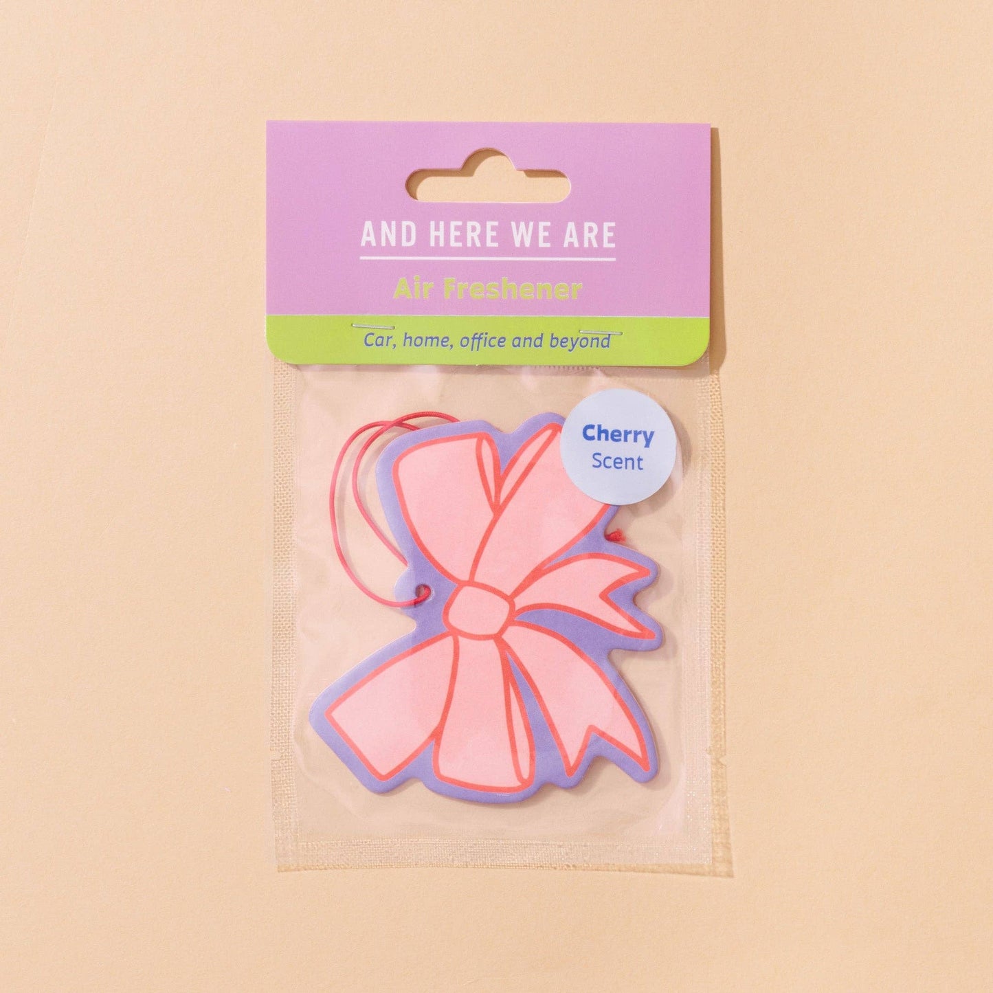 Classic Bow Air Freshener - Cherry Scent - Stocking stuffer, Holiday, Gift Guide