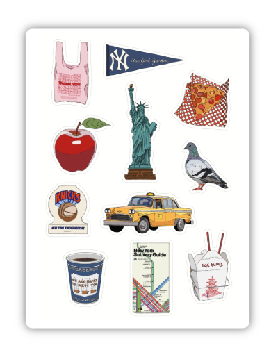 New York City Sticker Sheet – Iconic NYC Landmarks & Food California Sticker Sheet – Iconic LA Landmarks & West Coast Journal Stickers
