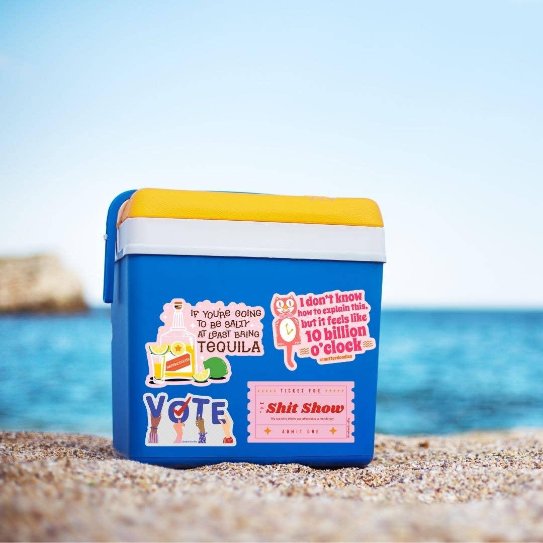 Ticket to the Shit Show Funny Waterproof Sticker