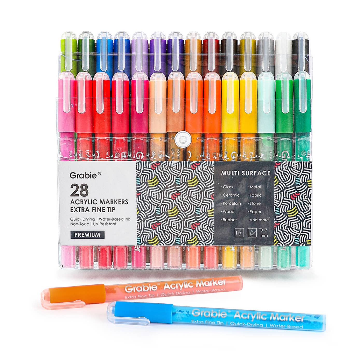 Extra Fine Tip Acrylic Paint Marker Set of 28