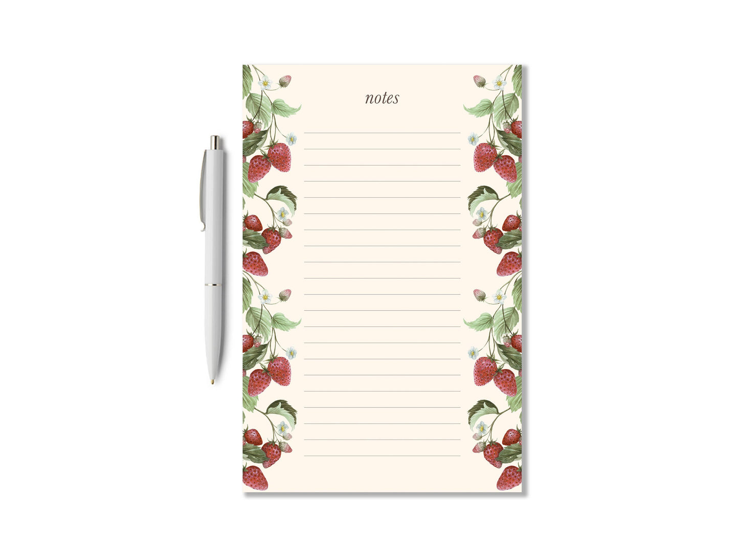 Strawberries To Do List Notepad