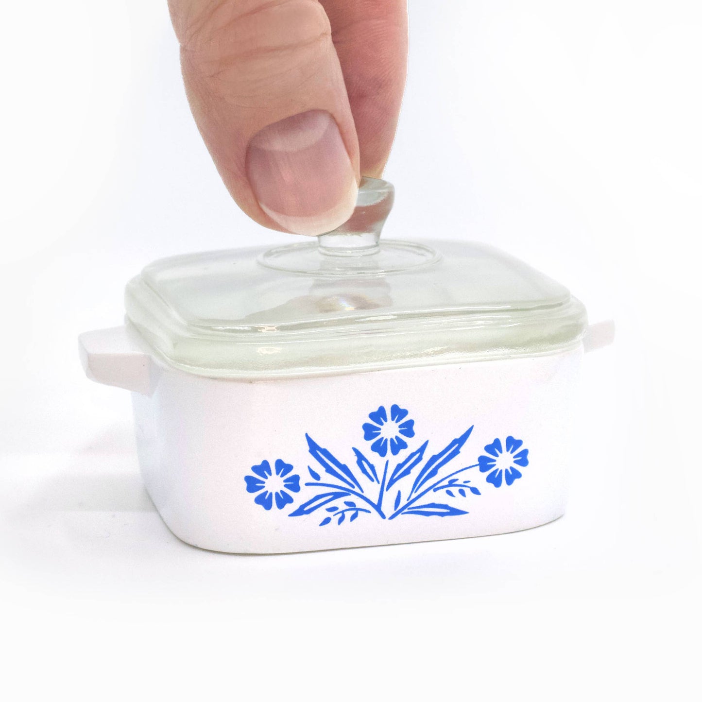 Cornflower Trinket Box – Corning Ware–Inspired Jewelry Dish