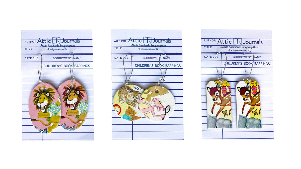 Book Lover Earrings Ani -- Assorted