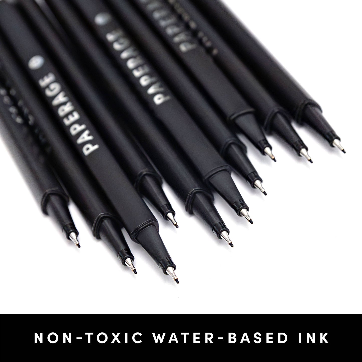 Felt Tip Fine Liner Pen Set – 12pk with Case