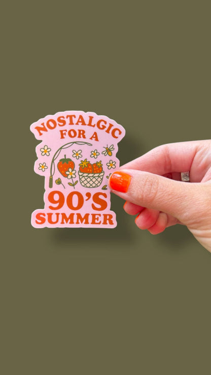 90s Slow Summer Vinyl Sticker | Nostalgic Summer Sticker