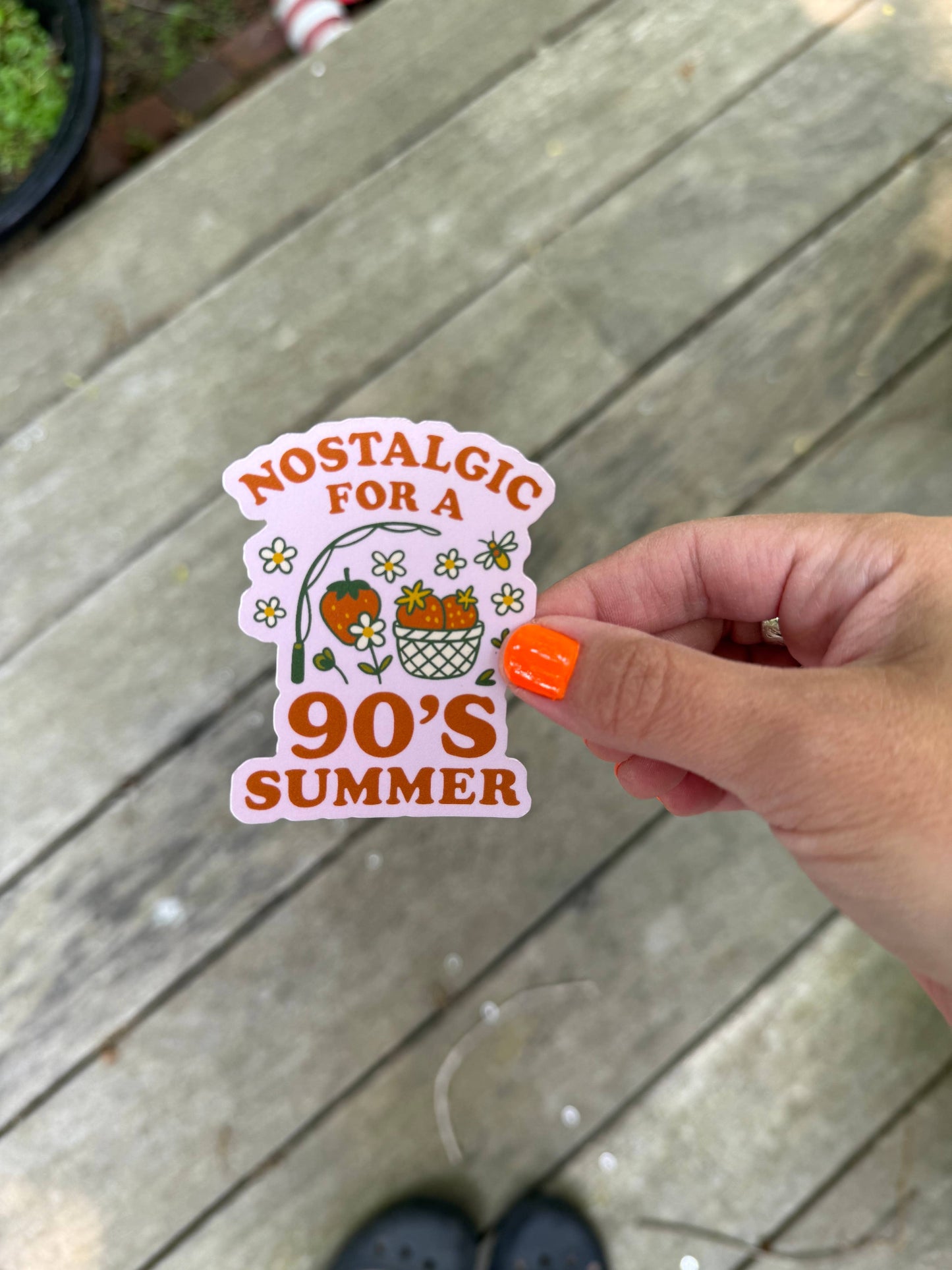 90s Slow Summer Vinyl Sticker | Nostalgic Summer Sticker
