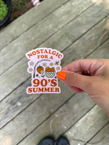 90s Slow Summer Vinyl Sticker | Nostalgic Summer Sticker