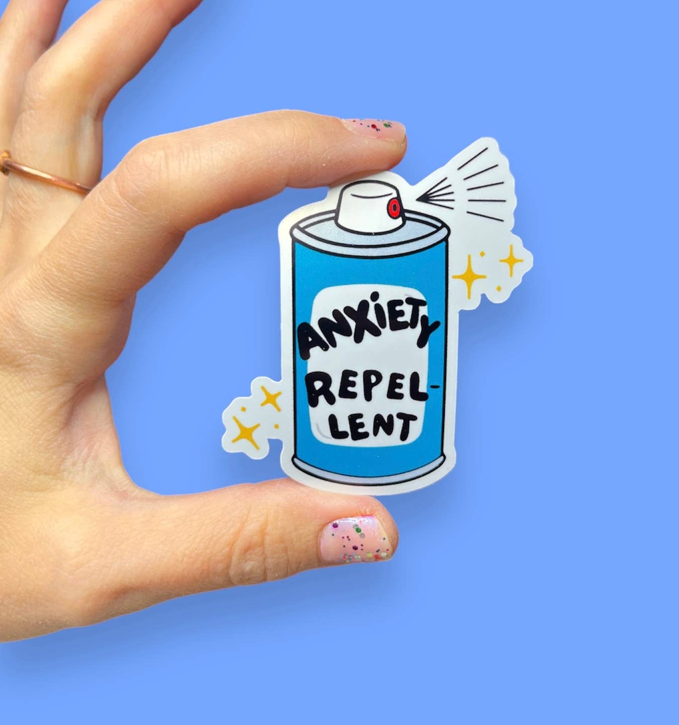 Anxiety Spray Vinyl Sticker | Mental Health | Therapy