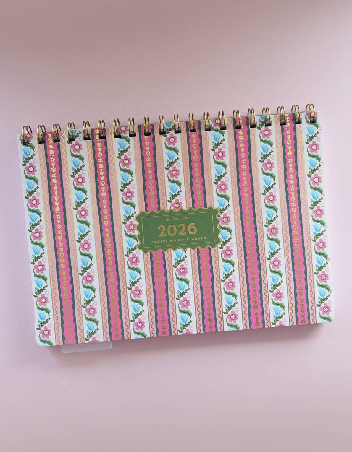 2026 Desktop Planner, Block Print Stripe