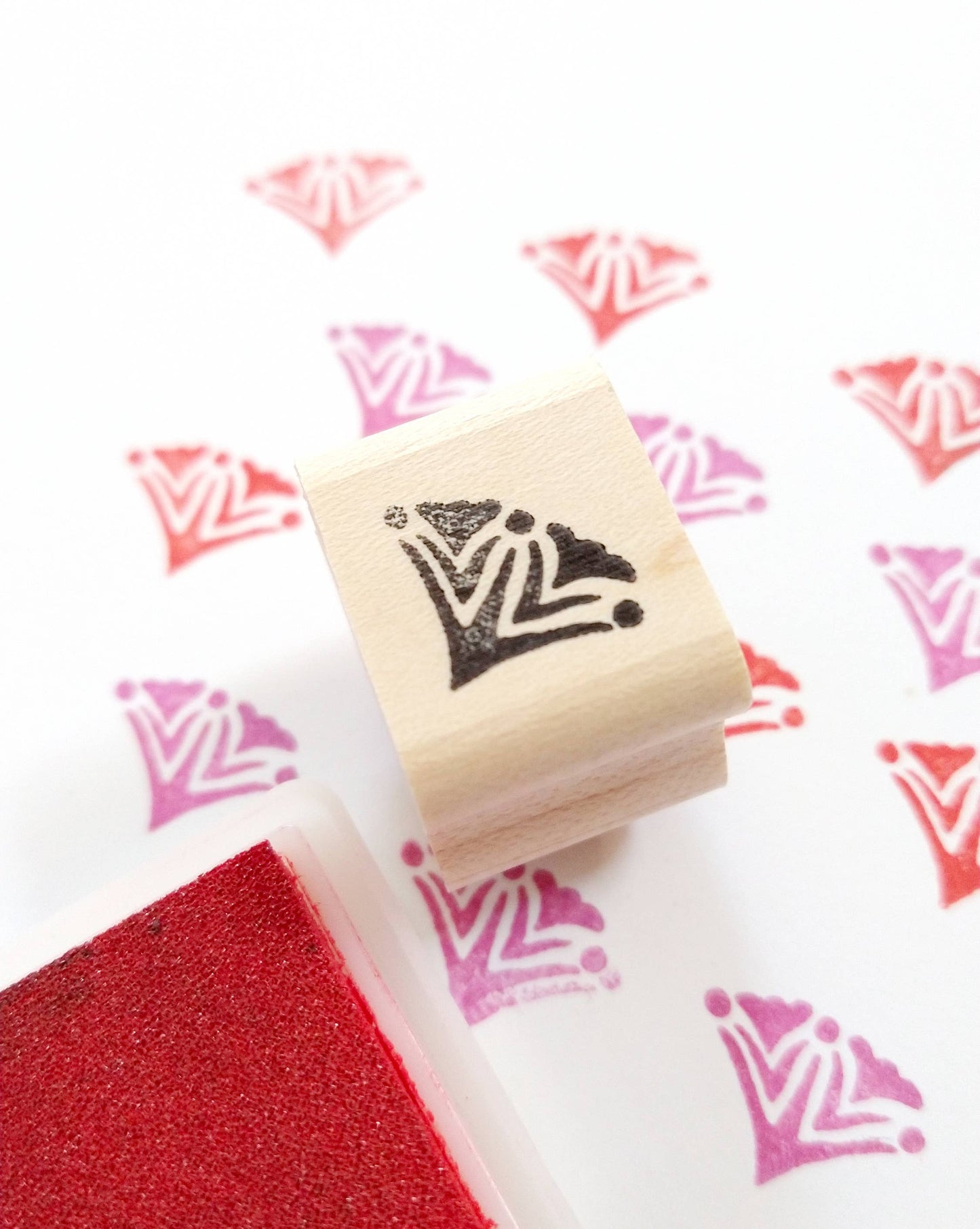 Double Flower Corner Stamp