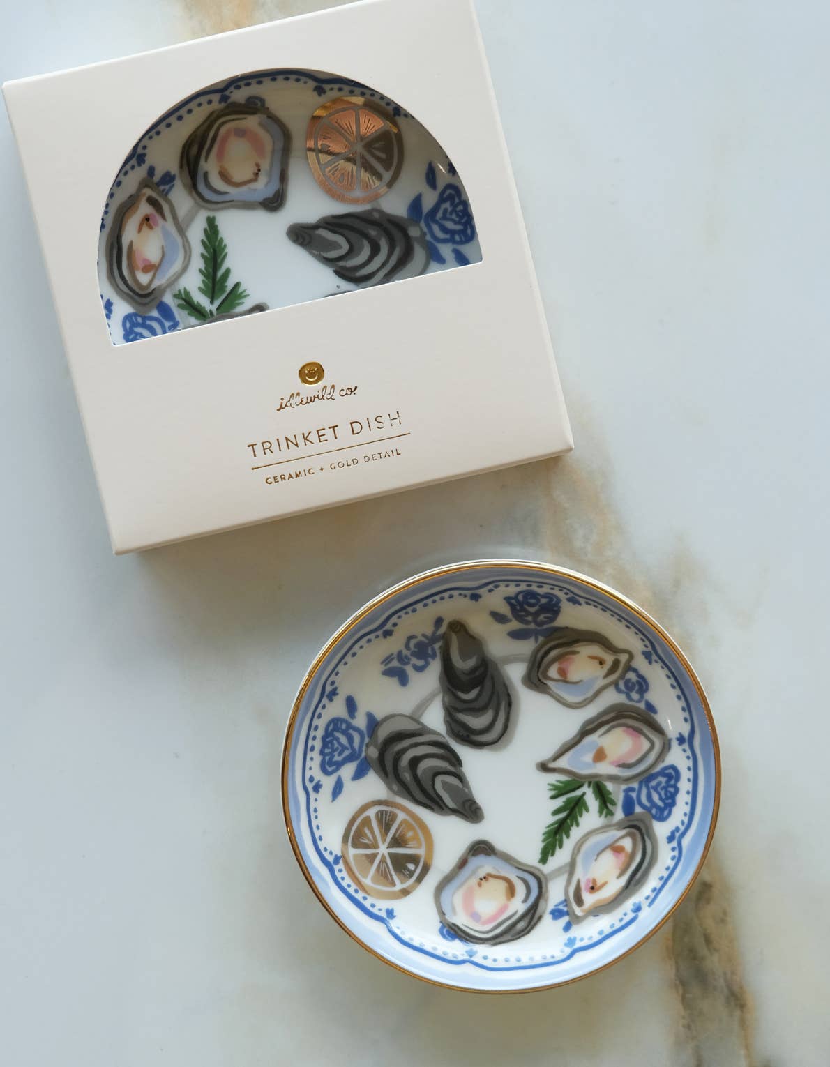Oysters Porcelain Trinket Dish
