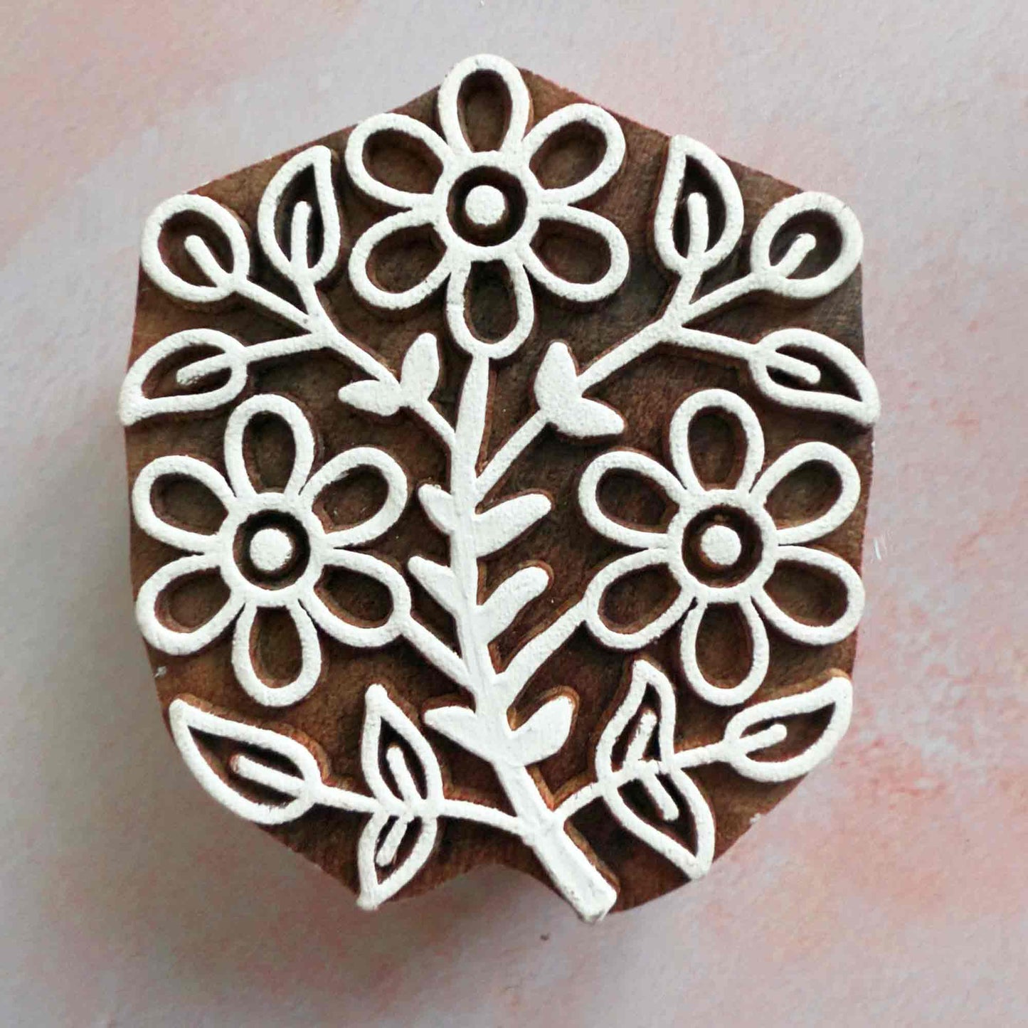 Florabunda - Indian Wood Block Stamp | Flower Pattern Stamp