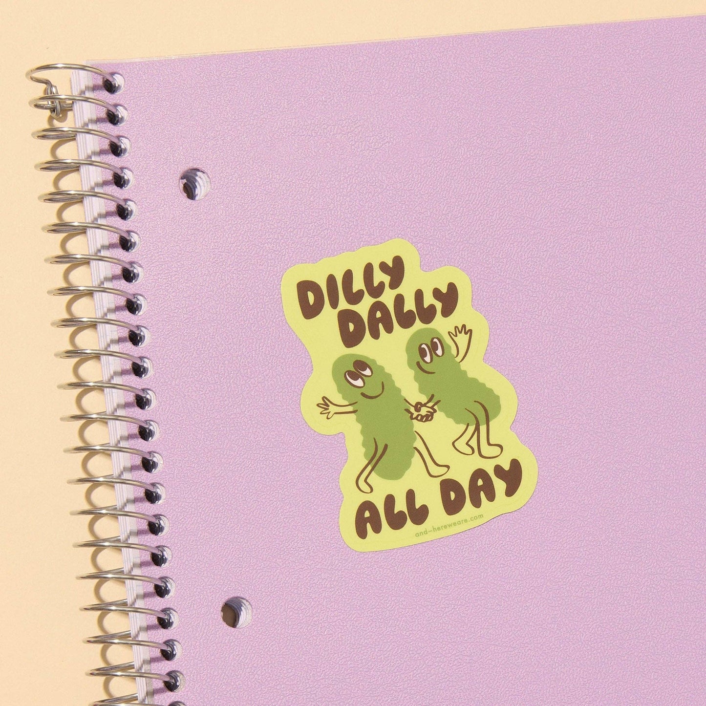 Dilly Dally Pickles Vinyl Sticker - Made in USA - Foodie - Snack - Charcuterie - Stocking stuffer, Holiday, Gift Guide