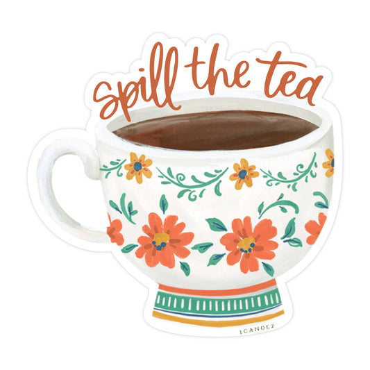 Spill The Tea Decal Sticker