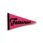 Feminist Felt Pennant Sticker | Handmade in Brooklyn