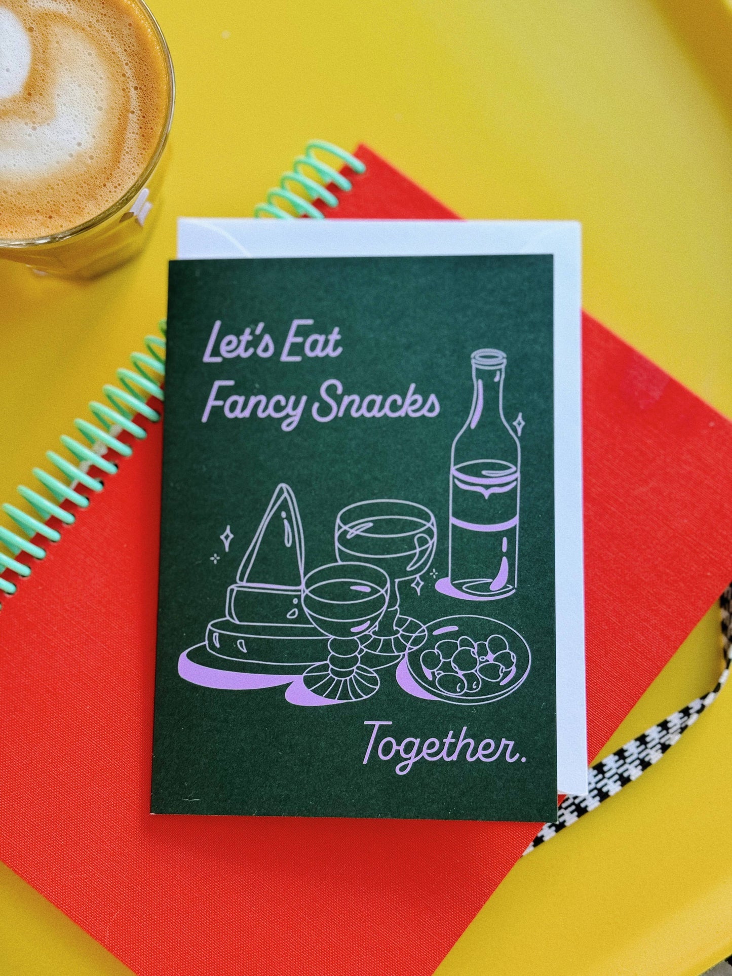 Let's Eat Fancy Snacks - Invitation / Greeting Card