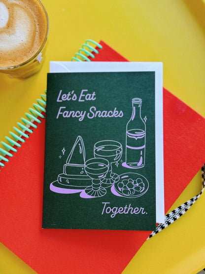 Let's Eat Fancy Snacks - Invitation / Greeting Card