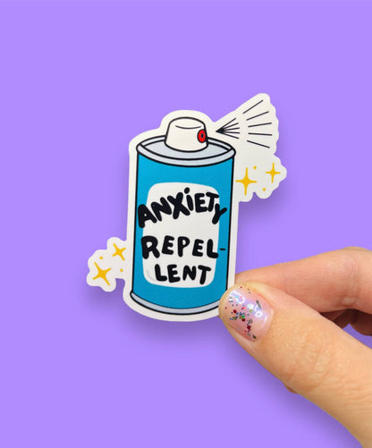 Anxiety Spray Vinyl Sticker | Mental Health | Therapy
