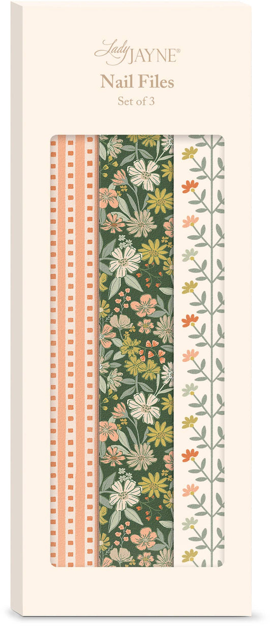 Forest Coral Floral Nail File Set