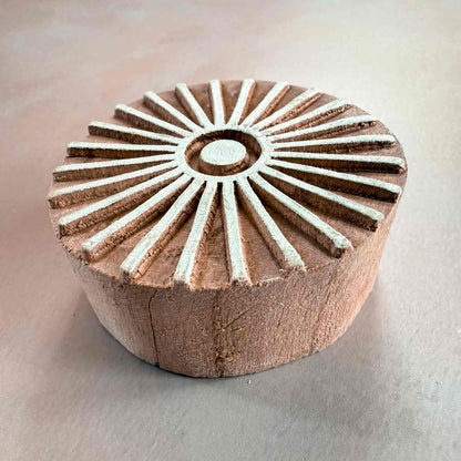 Sunburst - Indian Wood Block Stamp