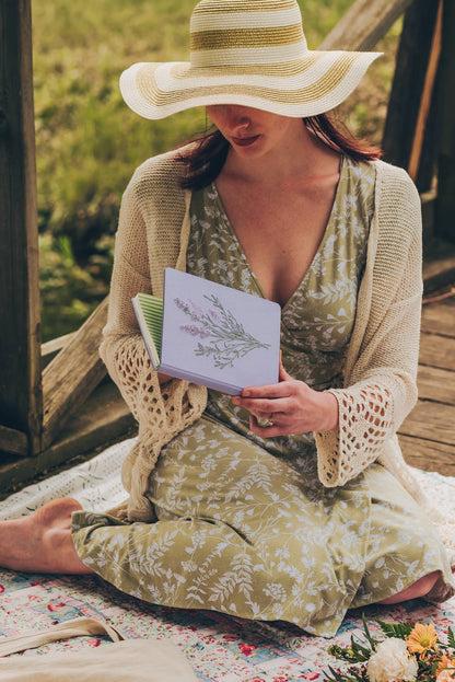 Lavender Bunch Vegan Embroidered Journal