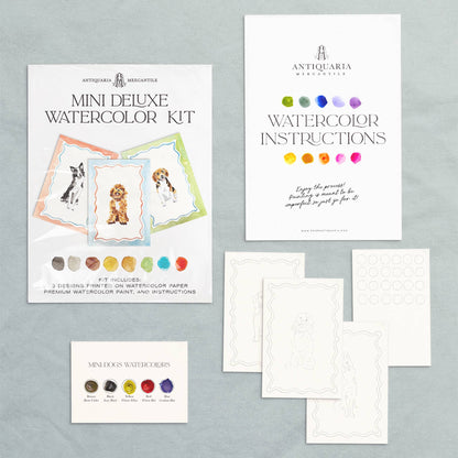 Mini Watercolor Painting Kit: Dogs