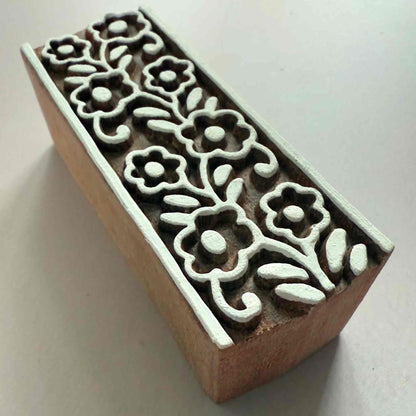 Ditsy Border - Indian Wood Block Stamp | Floral Pattern