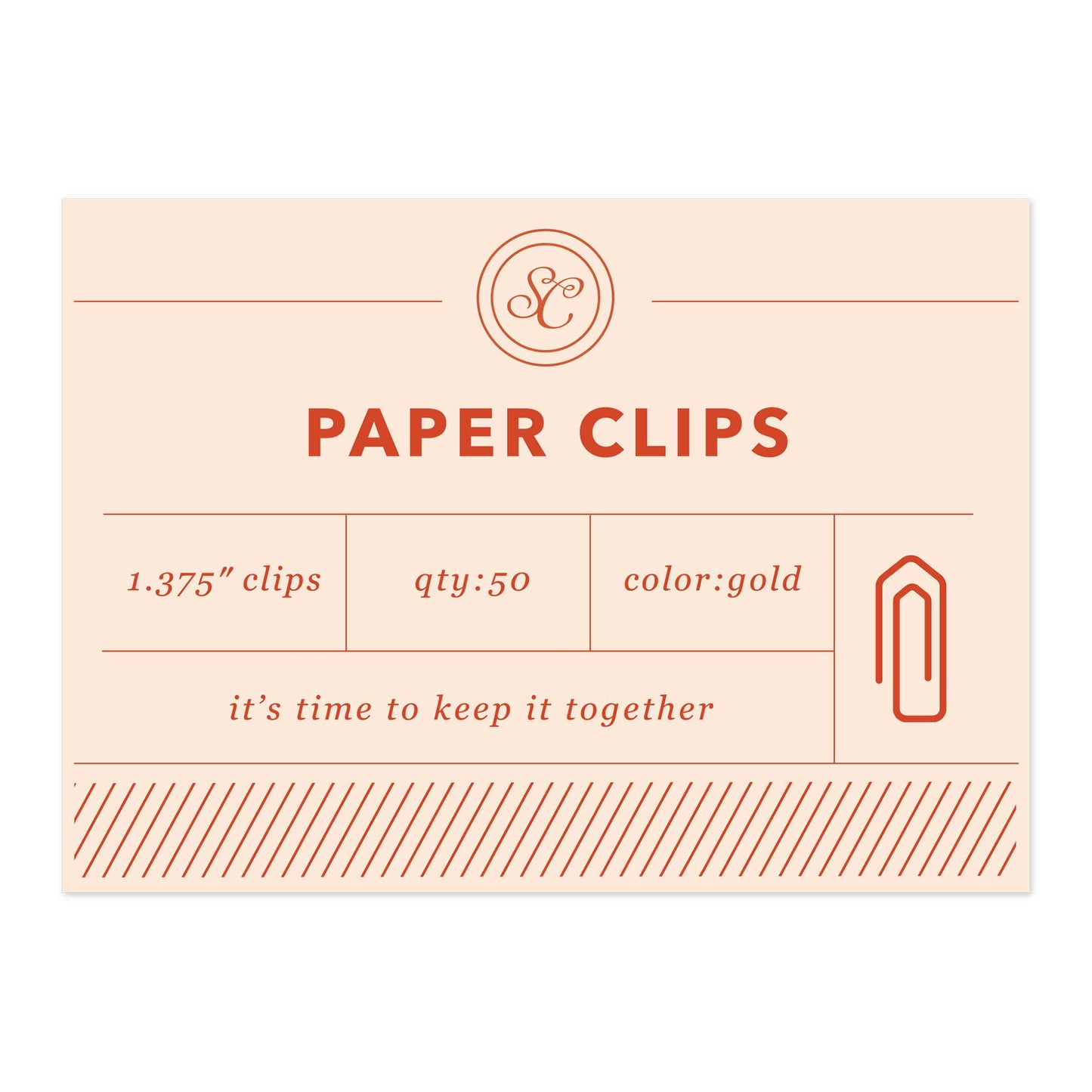 Keep It Together Paper Clips - Red