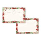 Watercolor Strawberries and Flowers Recipe Cards