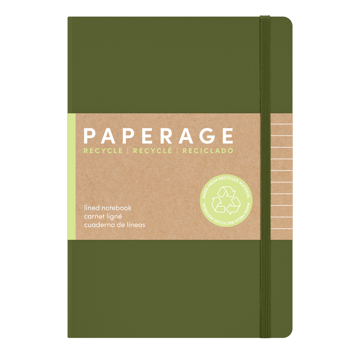 160PG Recycled Casebound Lined Journal Notebook