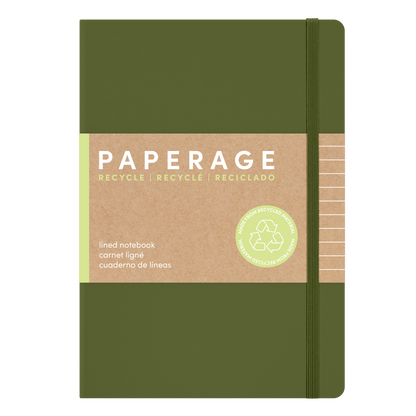 160PG Recycled Casebound Lined Journal Notebook