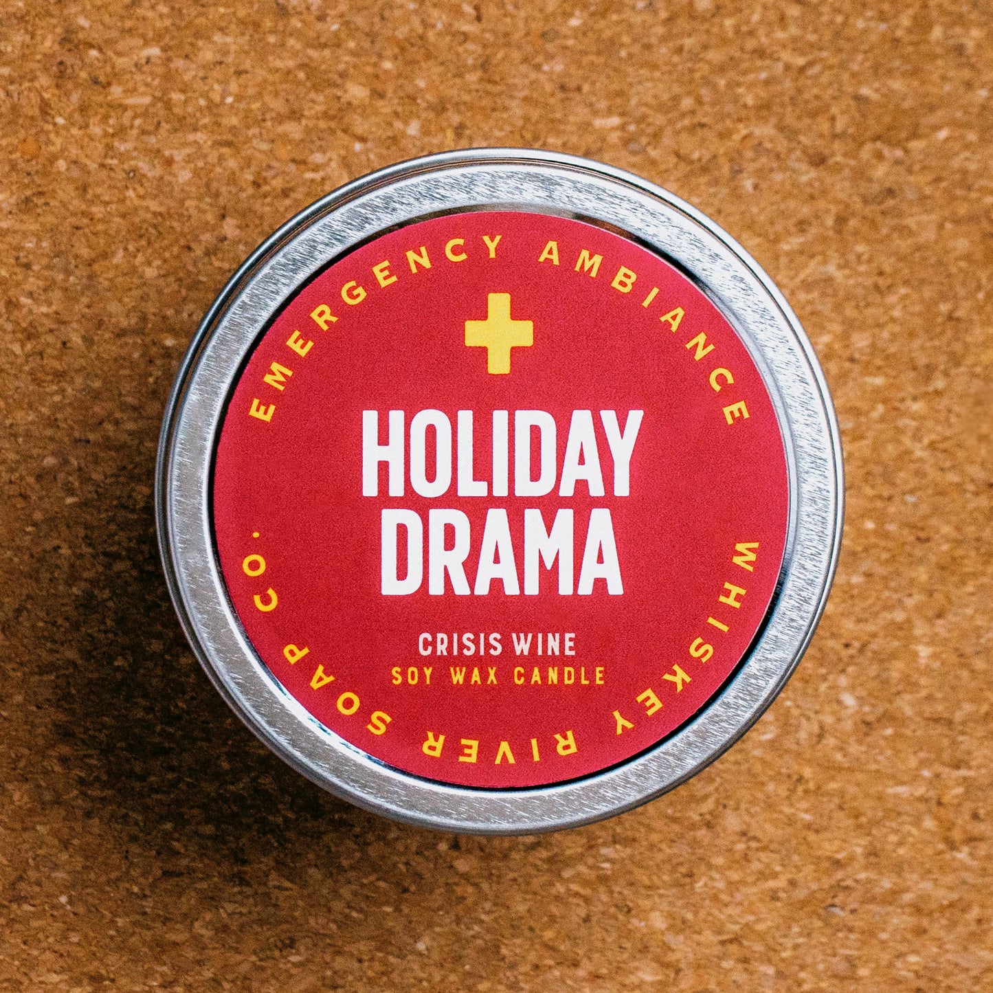 Holiday Drama Travel Tin | Funny Christmas Holiday Candle