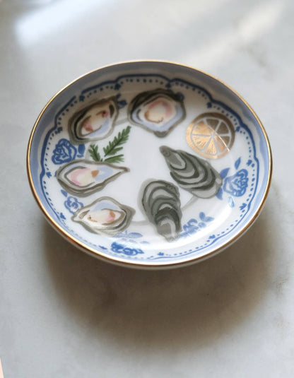 Oysters Porcelain Trinket Dish