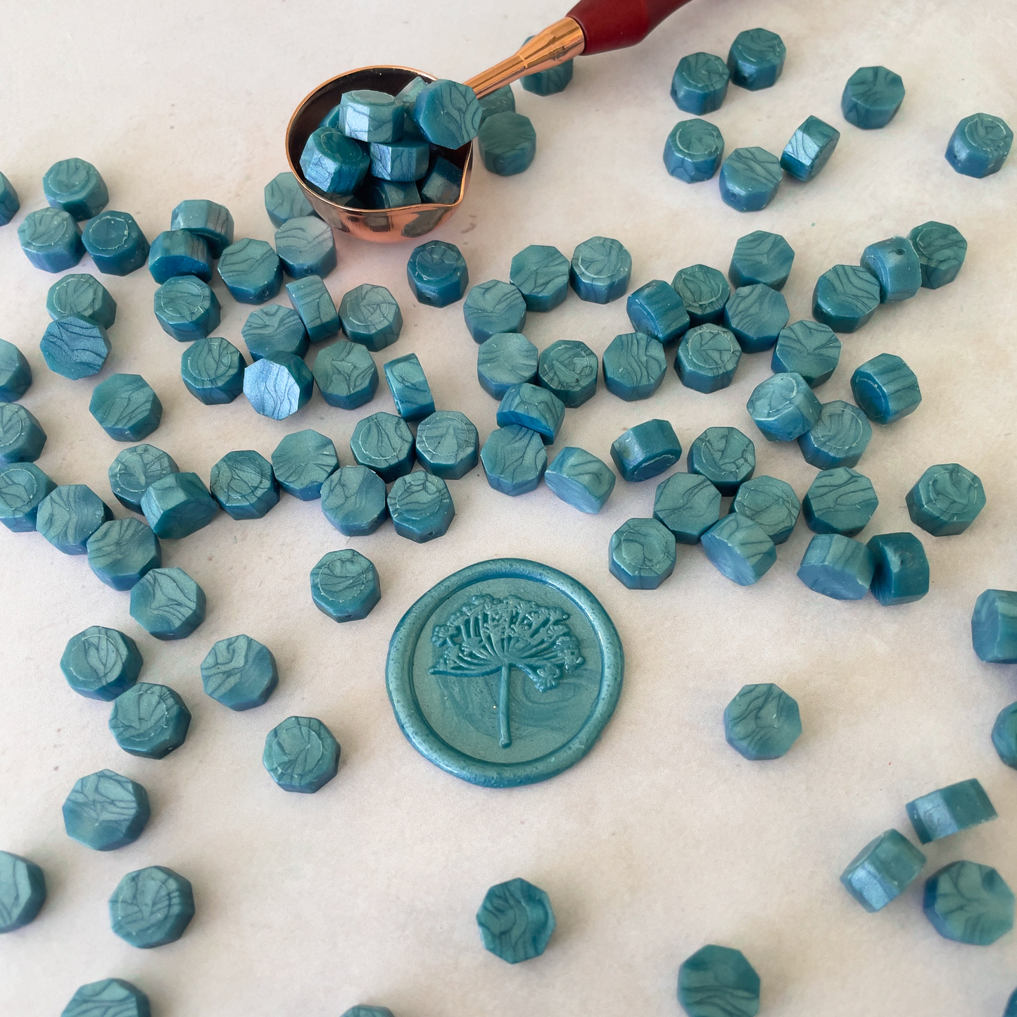 Sea Green Sealing Wax Beads | Plastic Free Wax Seal Beads