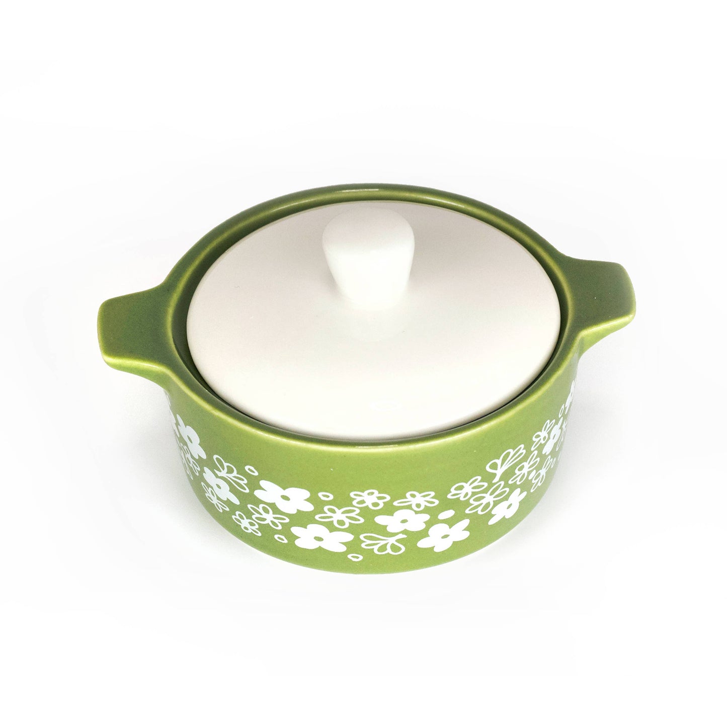 Pyrex-Inspired Spring Blossom Casserole Ceramic Trinket Box