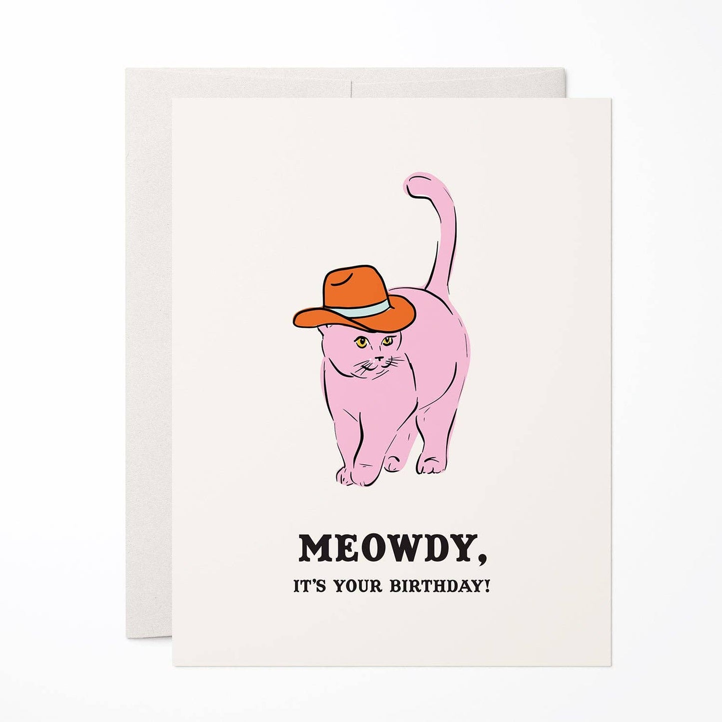 Meowdy Birthday A2 Greeting Card