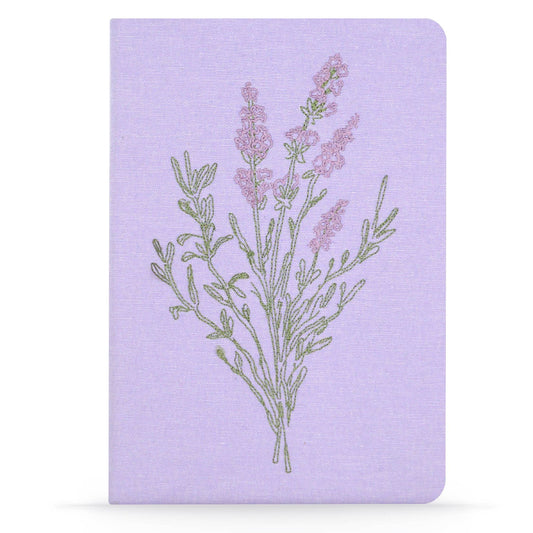 Lavender Bunch Vegan Embroidered Journal