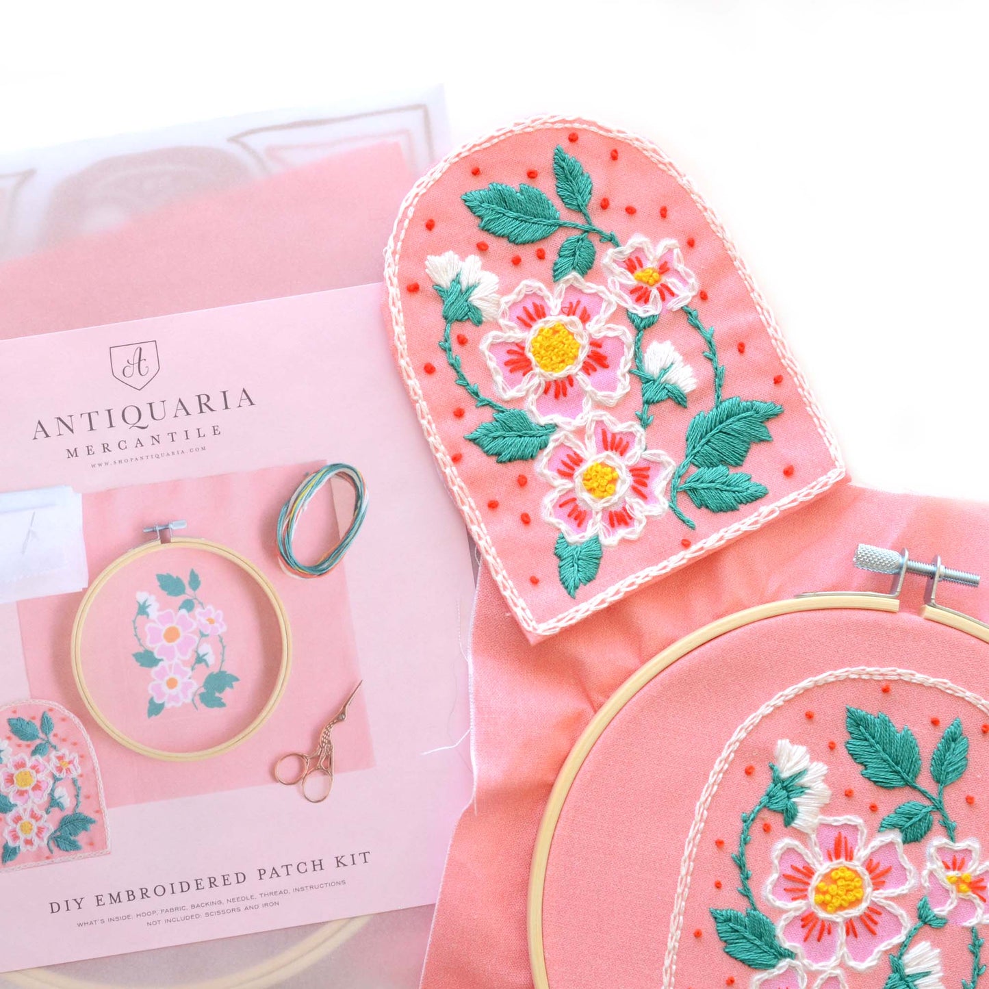 DIY Kit: Roses Embroidery Patch Kit