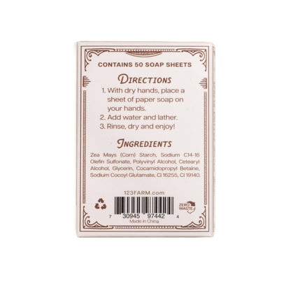 Paper Soap – Fresh Cotton Scent, Travel Size, 50 Sheets
