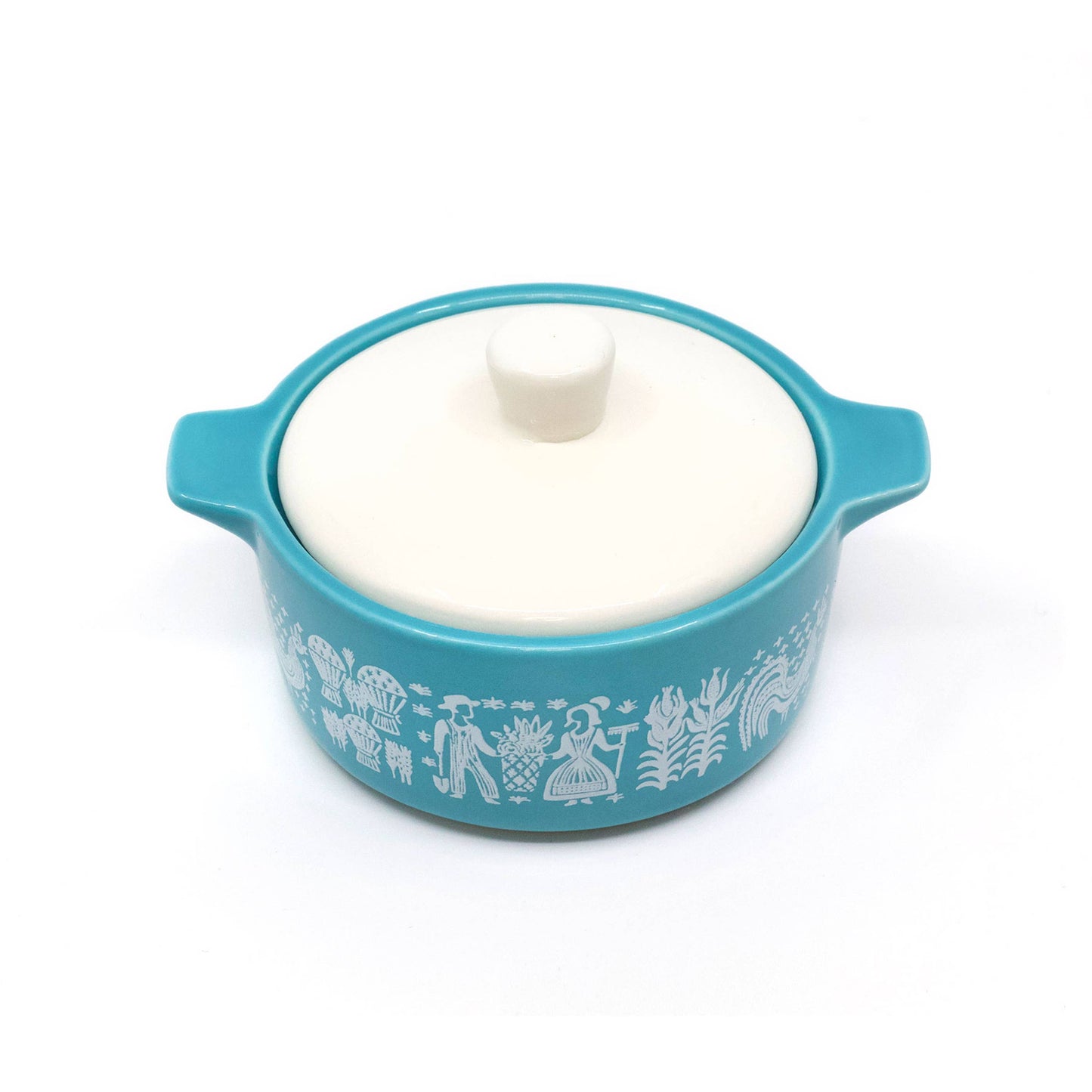 Pyrex-Inspired Butterprint Casserole Ceramic Trinket Box