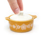 Pyrex-Inspired Butterfly Gold Casserole Ceramic Trinket Box