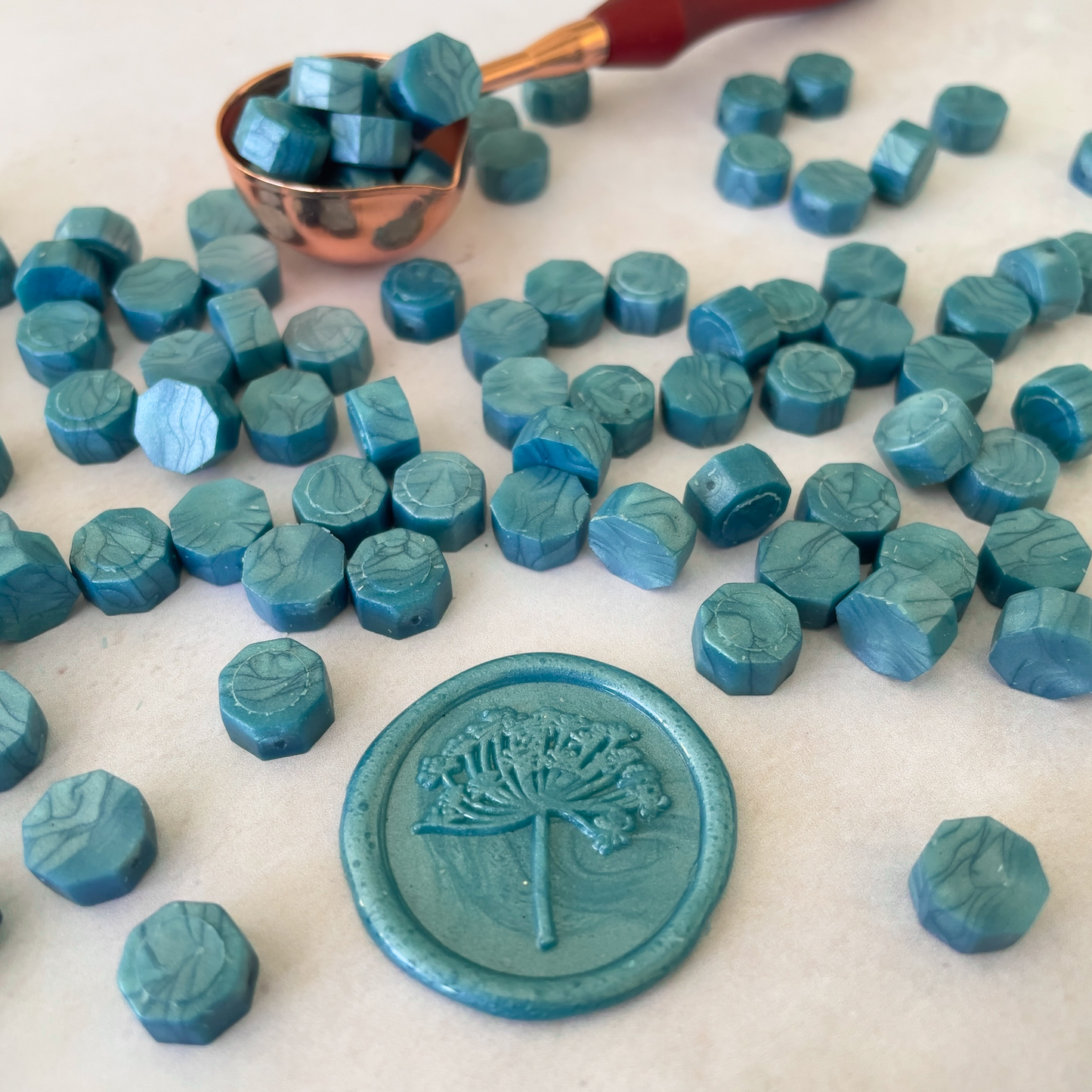 Sea Green Sealing Wax Beads | Plastic Free Wax Seal Beads